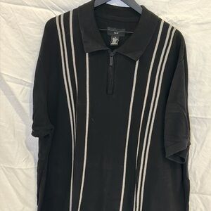 Black and Gray Men's Polo Shirt